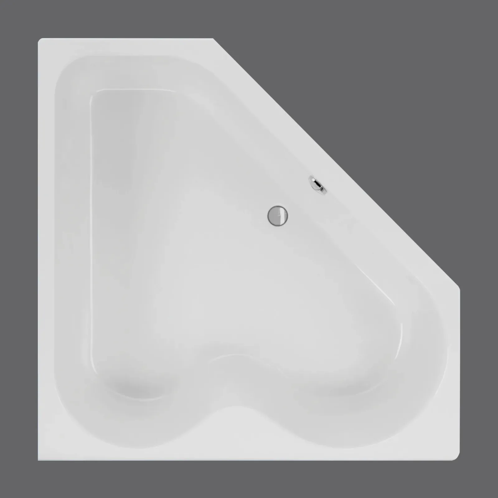 Badewanne Cyprus 145x145 cm - extra tief 50 cm