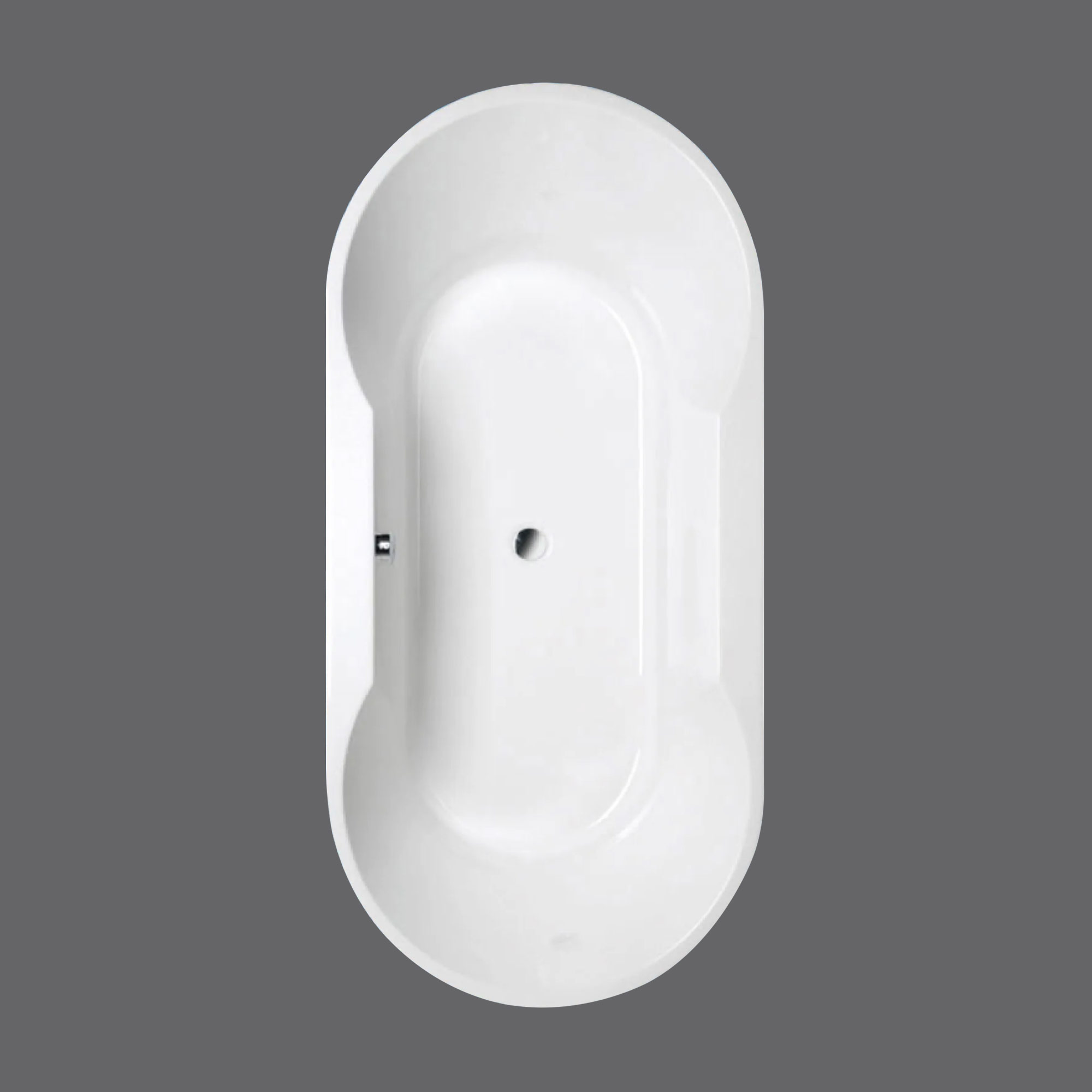 Badewanne 180x85 cm HOIO - extra tief mit 49 cm